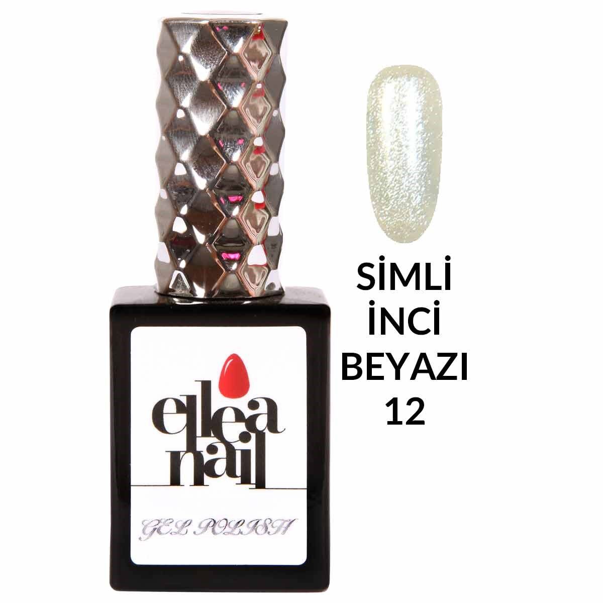 ELLEA NAİL SALON BOY 15 ML UV LED SİMLİ KALICI OJE PEARLY WHITE 12