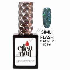 ELLEA NAİL SALON BOY 15 ML UV LED SİMLİ KALICI OJE PLATİNİUM FLASH SCALE 6
