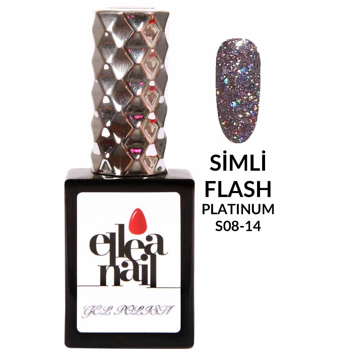 ELLEA NAİL SALON BOY 15 ML UV LED SİMLİ KALICI OJE PLATİNİUM FLASH SCALE 14