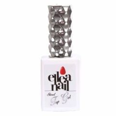 ELLEA NAİL SALON BOY 15 ML UV LED PROTEZ TIRNAK KALICI OJE TOP COAT STEEL PARLAK