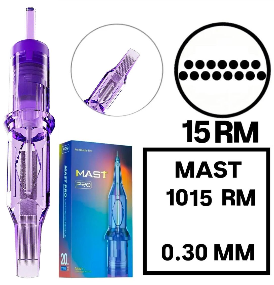 Pro Cartridges 1 Kutu Pro 1015 RM - 0.30 mm - MAST Kartuş Dövme İğnesi