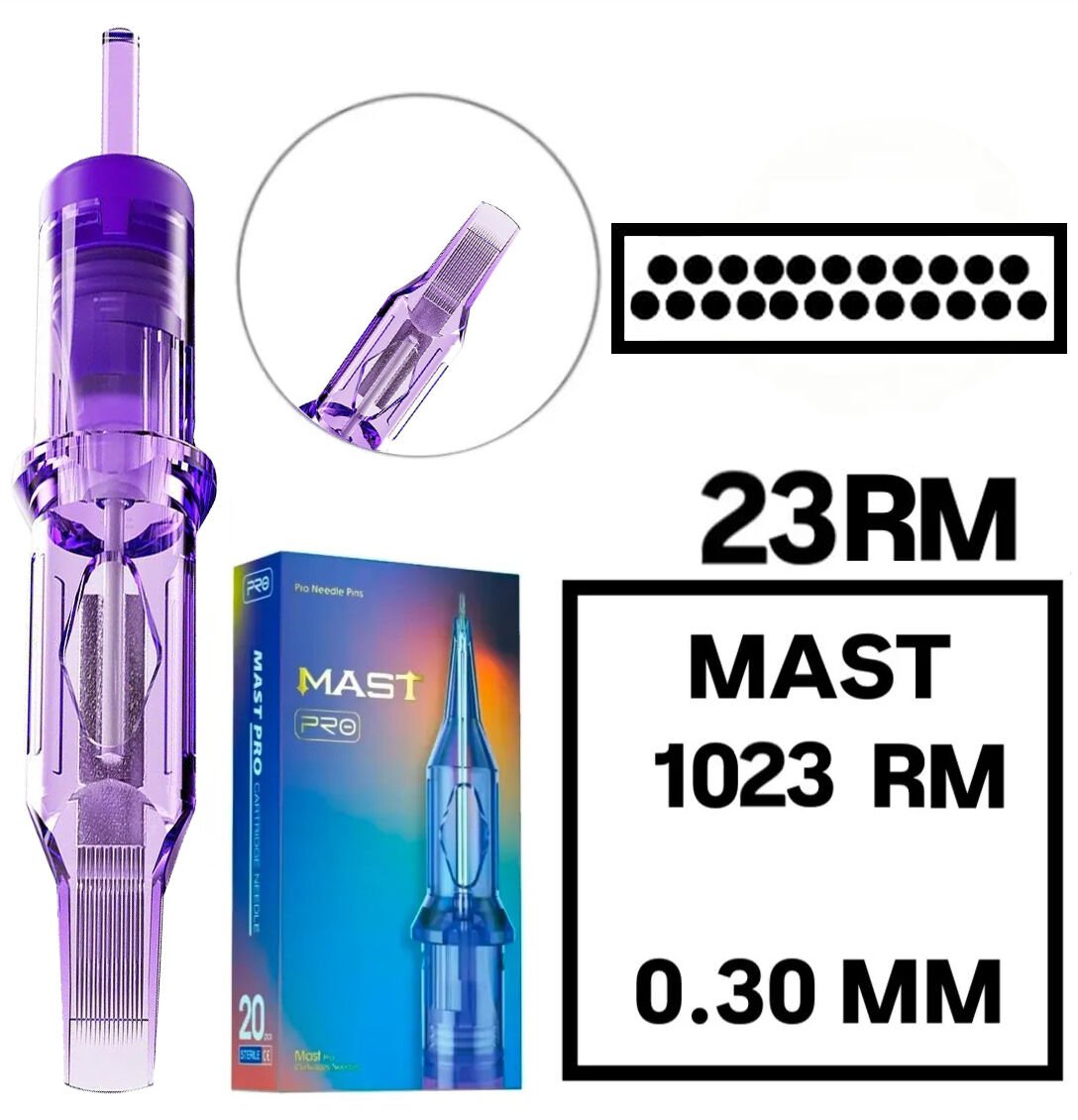 Pro Cartridges 1 Kutu Pro 1023 RM - 0.30 mm - MAST Kartuş Dövme İğnesi