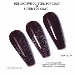 Reflective Top Coat 15 ml Kalıcı Ojelerinizi Diskoya Çevirin