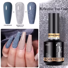 Reflective Top Coat 15 ml Kalıcı Ojelerinizi Diskoya Çevirin