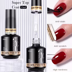 Super Top Coat 15 ml - 45 Gün Süren Kalıcılık ve Parlaklık
