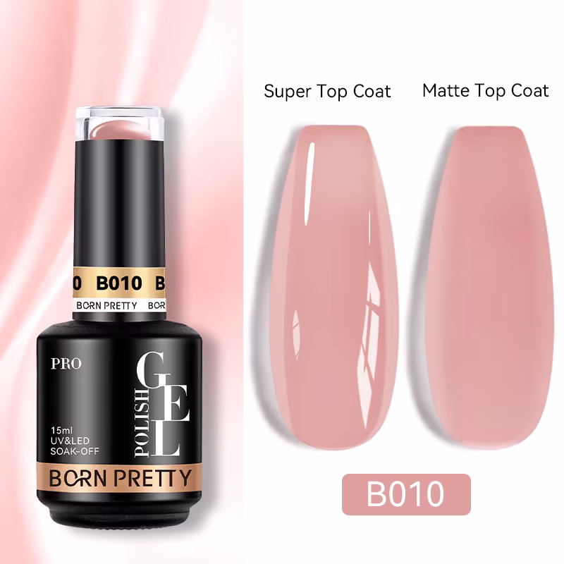 Nude Pembe Oje Şişesinde Nude Pembe Jel 15 ml