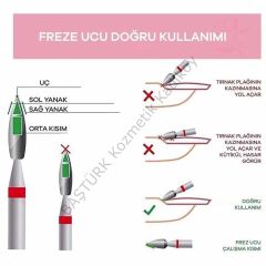Adanil 10'LU ATEŞ KIRMIZI ELMAS FREZE UÇ