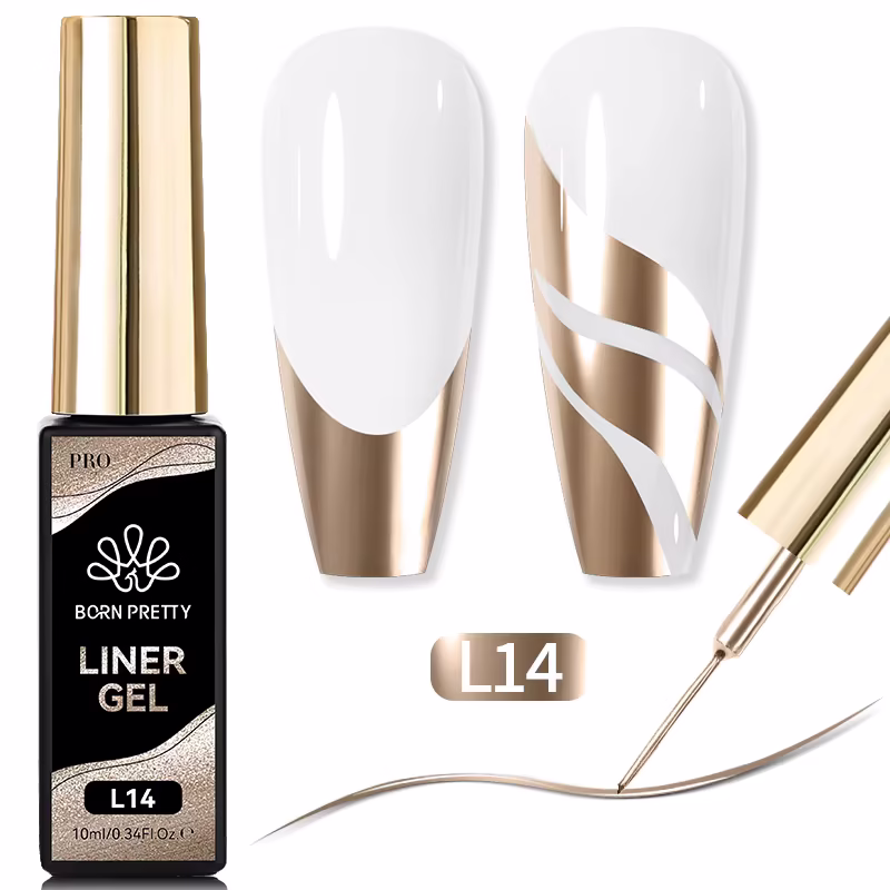 Gold Renkli İnce Fırçalı Metalik Çizim Jeli 10 ml