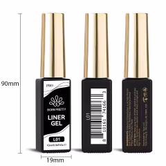 Gold Renkli İnce Fırçalı Metalik Çizim Jeli 10 ml
