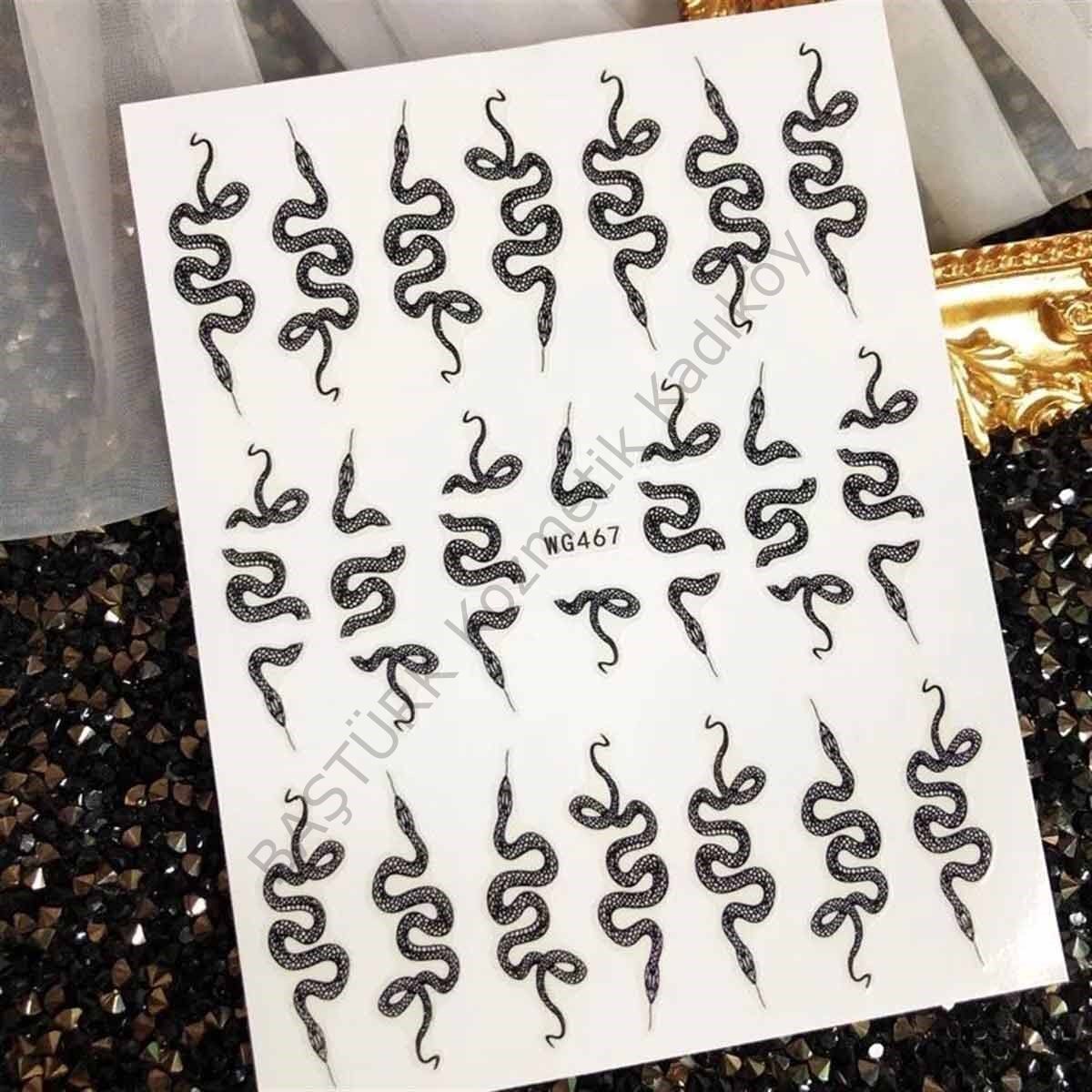 ADANİL YILAN DESENLİ STICKER WG467