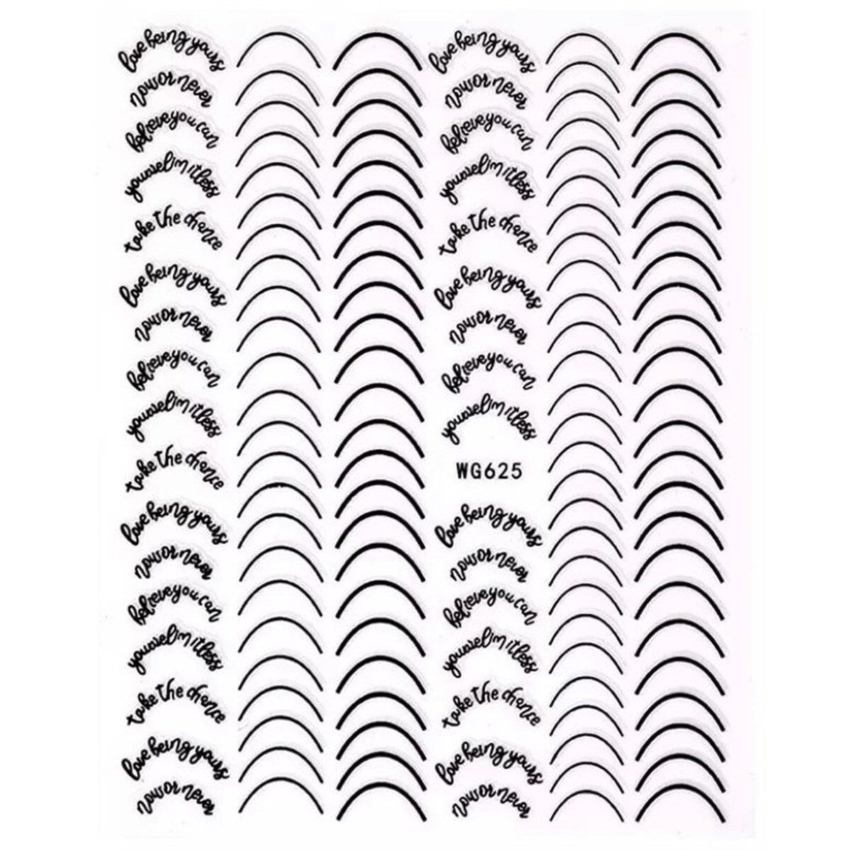 ADANİL SİYAH OVAL FRENCH STICKER WG625