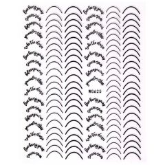 ADANİL SİYAH OVAL FRENCH STICKER WG625
