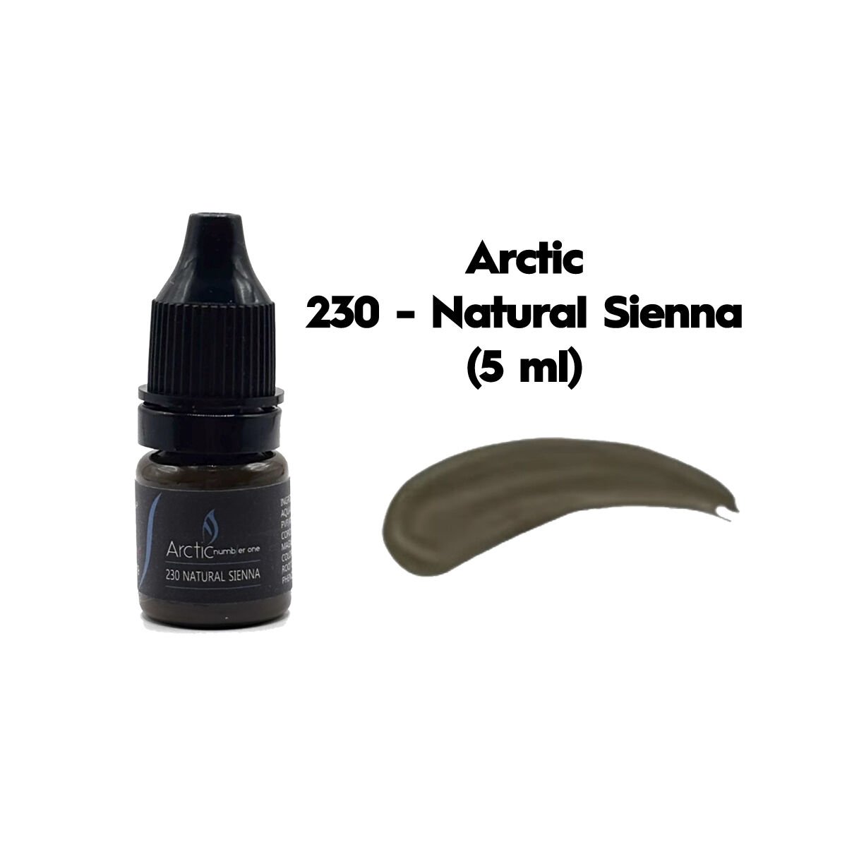 Arctic 230 Natural Sienna Doğal Koyu Kahverengi Kalıcı Makyaj Kaş Pigmenti 5 ml