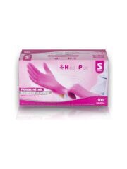 Pembe Nitril Eldiven Small 100'lü