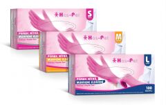 Pembe Nitril Eldiven Small 100'lü
