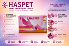 Pembe Nitril Eldiven Medium 100'lü