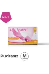 Pembe Nitril Eldiven Medium 100'lü