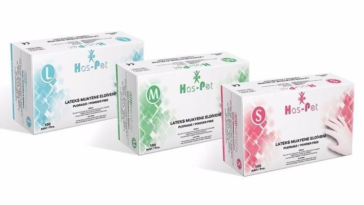 Beyaz Lateks Eldiven Small 100'lü 1 Paket