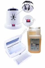 Adanil 100 W Tırnak Araçları Mini Sterilizatör Asansörlü Sıvı Sterilizasyon Kutusu ve Konsantre Alet Dezenfektanı