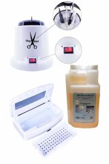 Adanil 100 W Tırnak Araçları Mini Sterilizatör Asansörlü Sıvı Sterilizasyon Kutusu ve Konsantre Alet Dezenfektanı