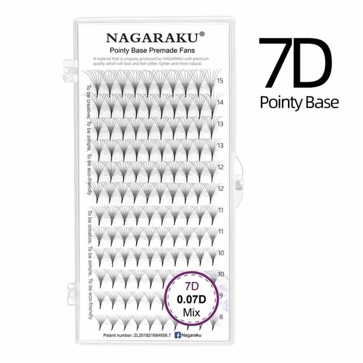 NAGARAKU 7D VOLÜME MIX İPEK KİRPİK 0.07 KALINLIK D KIVRIM 8-15 MM