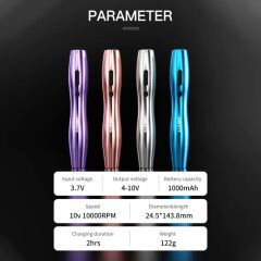 P20 Kalıcı Makyaj Cihazı Gümüş Yedek Bataryalı Power Supply Kesintisiz İşlem