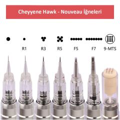Adanil Cheyenne Hawk Nouveau 5-F Kalıcı Makyaj İğnesi 5 Pin 10 Adet