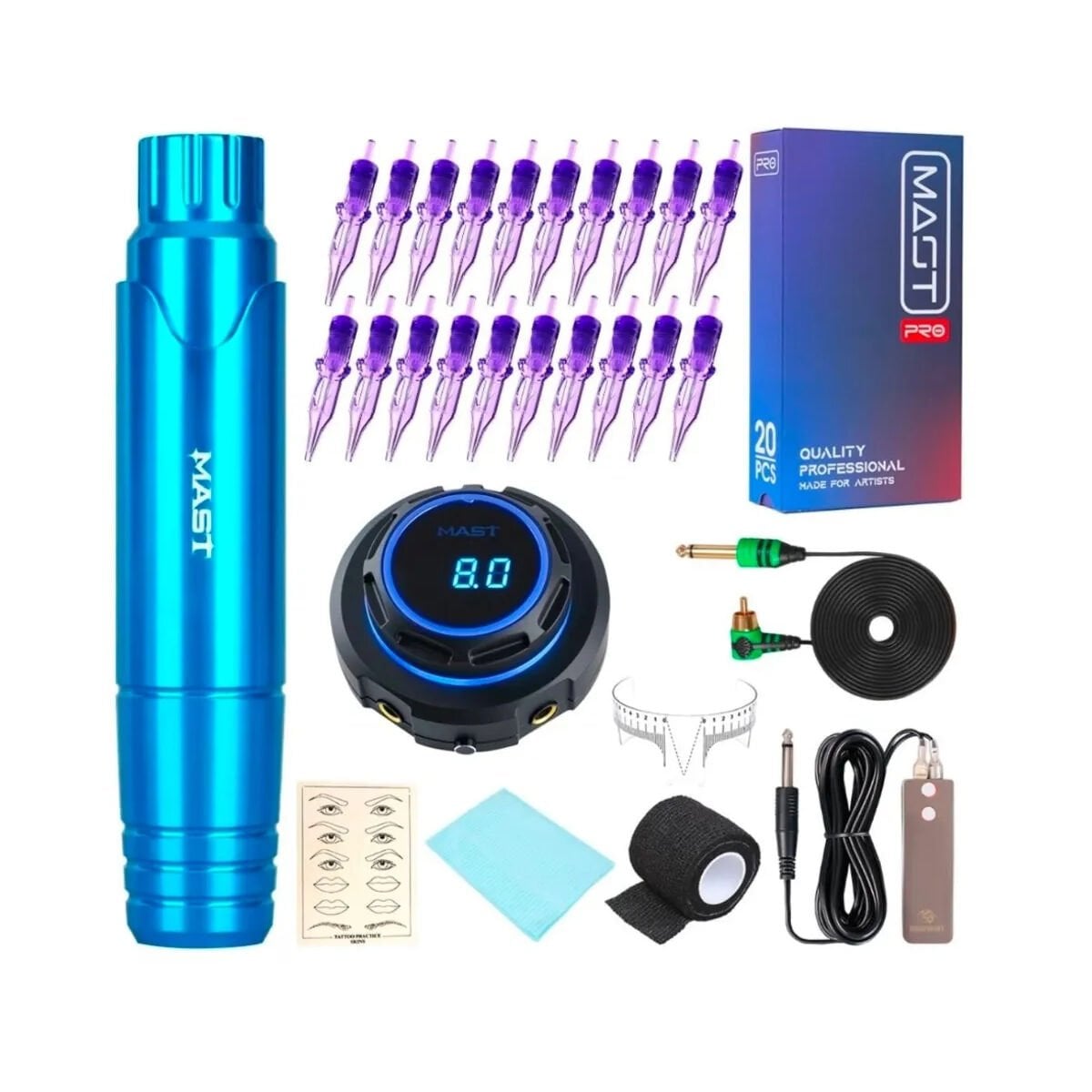P10 Kalıcı Makyaj Seti Açık Mavi Power Supply Cihaz Resimde Ki Orijinal Ürünler Gönderilir