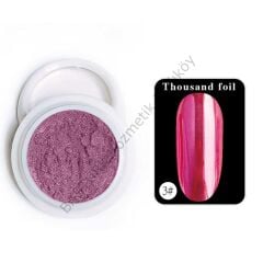 Tırnak Glitter Ayna Tozu Krom Glitter Manikür Tırnak Tozu Pembe Renk Aplikatörlü