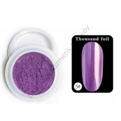 Tırnak Glitter Ayna Tozu Krom Glitter Manikür Tırnak Tozu Mor Renk Aplikatörlü