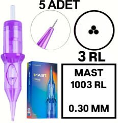 MAST PRO KALICI MAKYAJ VE DÖVME KARTUŞ İĞNE 5 ADET 1003RL 0.30 KALINLIK ROUND LINER