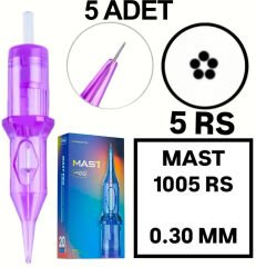 MAST PRO KALICI MAKYAJ VE DÖVME KARTUŞ İĞNE 5 ADET 1005RS 0.30 KALINLIK SHADER GÖLGELEME
