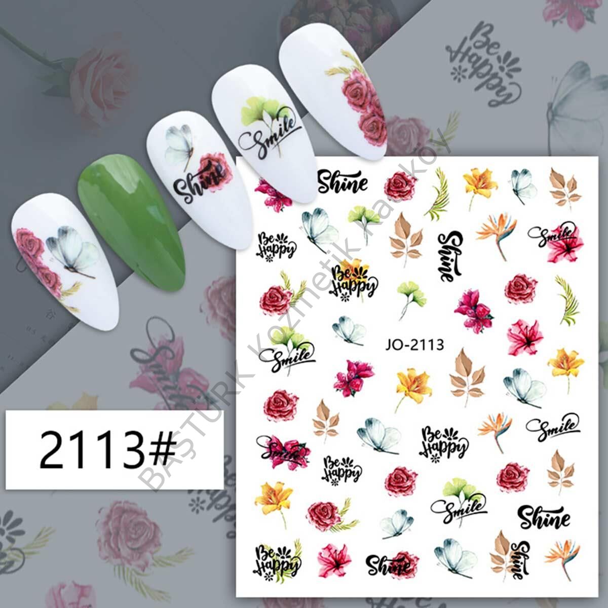 Adanil Çiçek Kelebek Sticker J0-2113