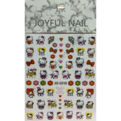 Adanil Çiçek Toka Kalp Hello Kitty Sticker J0-2218