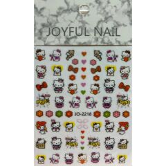 Adanil Çiçek Toka Kalp Hello Kitty Sticker J0-2218