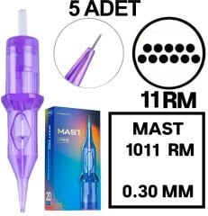 MAST PRO KALICI MAKYAJ VE DÖVME KARTUŞ İĞNE 5 ADET 1011M-1 0.30 KALINLIK MAGNUM DOLDURMA