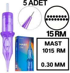 MAST PRO KALICI MAKYAJ VE DÖVME KARTUŞ İĞNE 5 ADET 1015M-1 0.30 KALINLIK MAGNUM DOLDURMA
