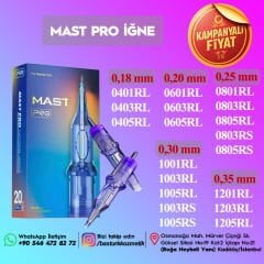 MAST PRO KALICI MAKYAJ VE DÖVME KARTUŞ İĞNE 10 ADET 1015M-1 0.30 KALINLIK MAGNUM DOLDURMA