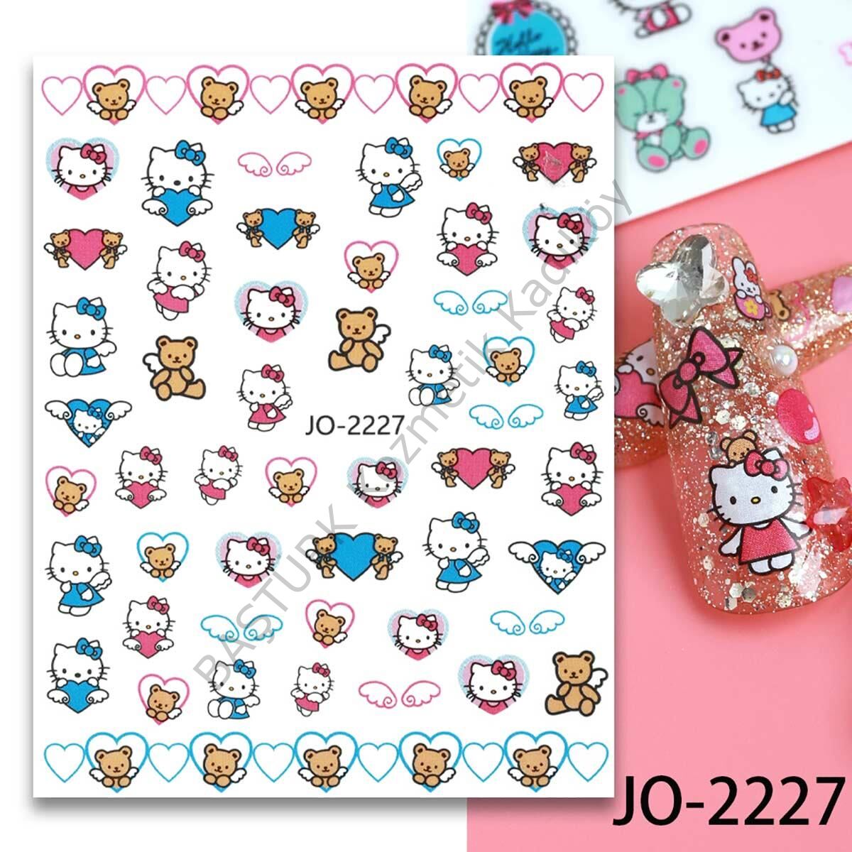Adanil Melek Kanat Ayıcık Hello Kitty Sticker J0-2227