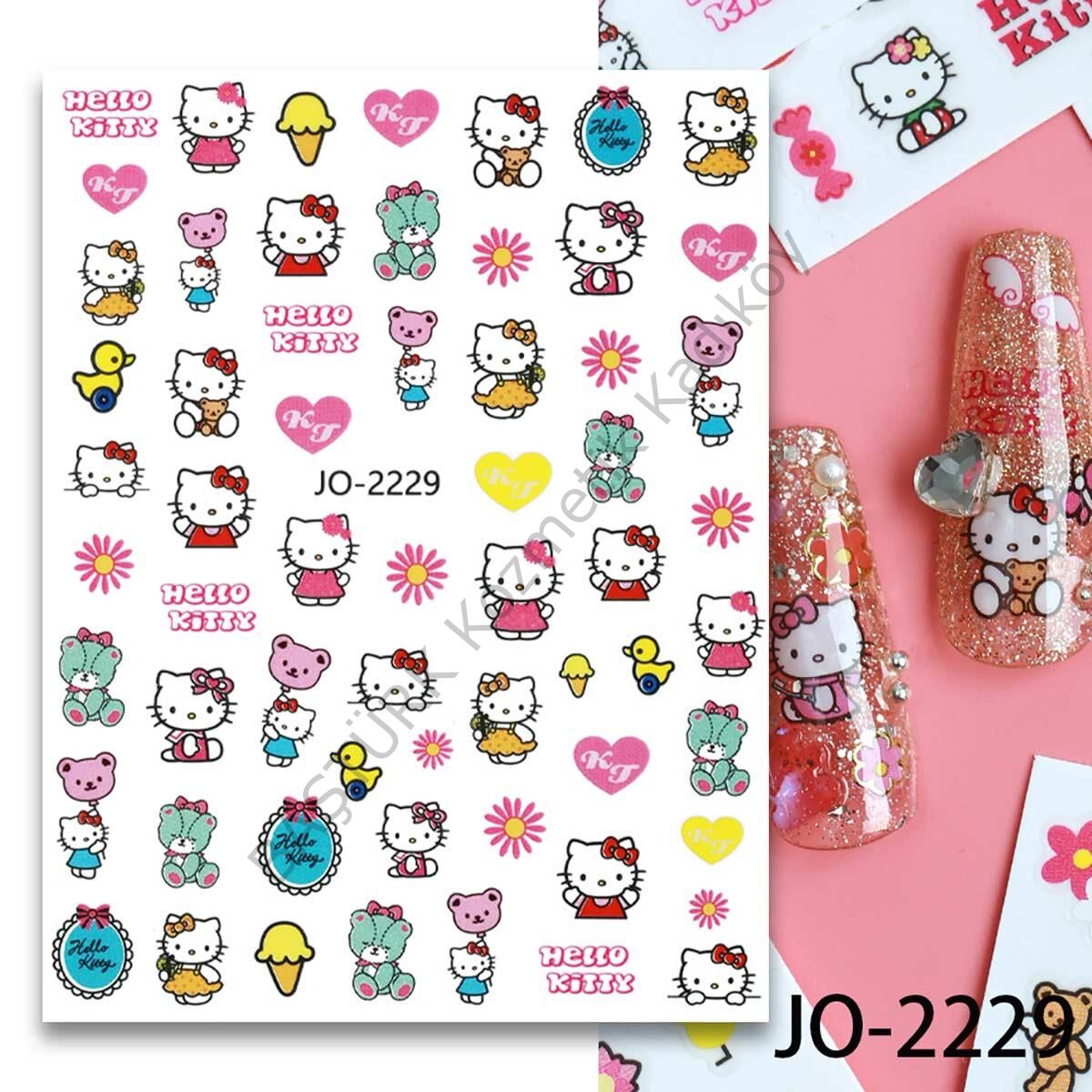 Adanil Çiçek Kalp Ördek Hello Kitty Sticker J0-2229