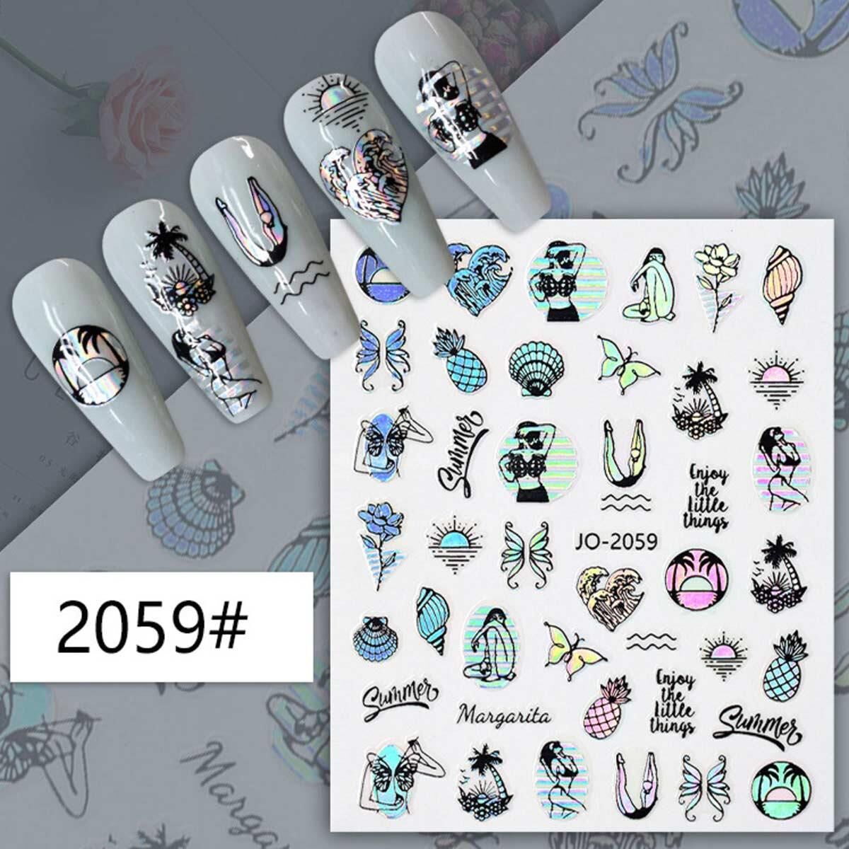 Adanil Hologramlı Yaz Deniz Kumsal Sticker J0-2059