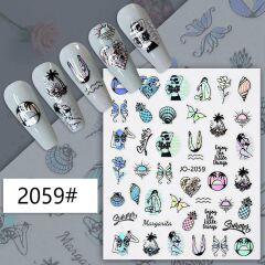 Adanil Hologramlı Yaz Deniz Kumsal Sticker J0-2059