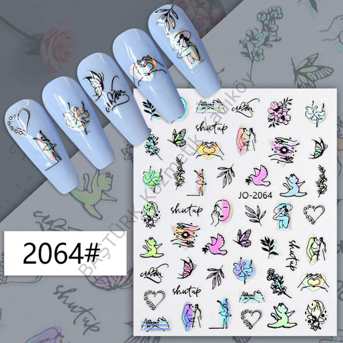 Adanil Hologramlı Bitki Kadın Enerji Sticker J0-2064