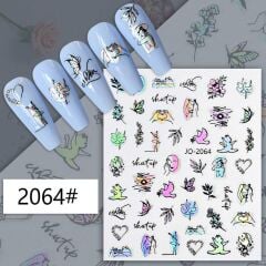 AVyu Hologramlı Bitki Kadın Enerji Sticker J0-2064