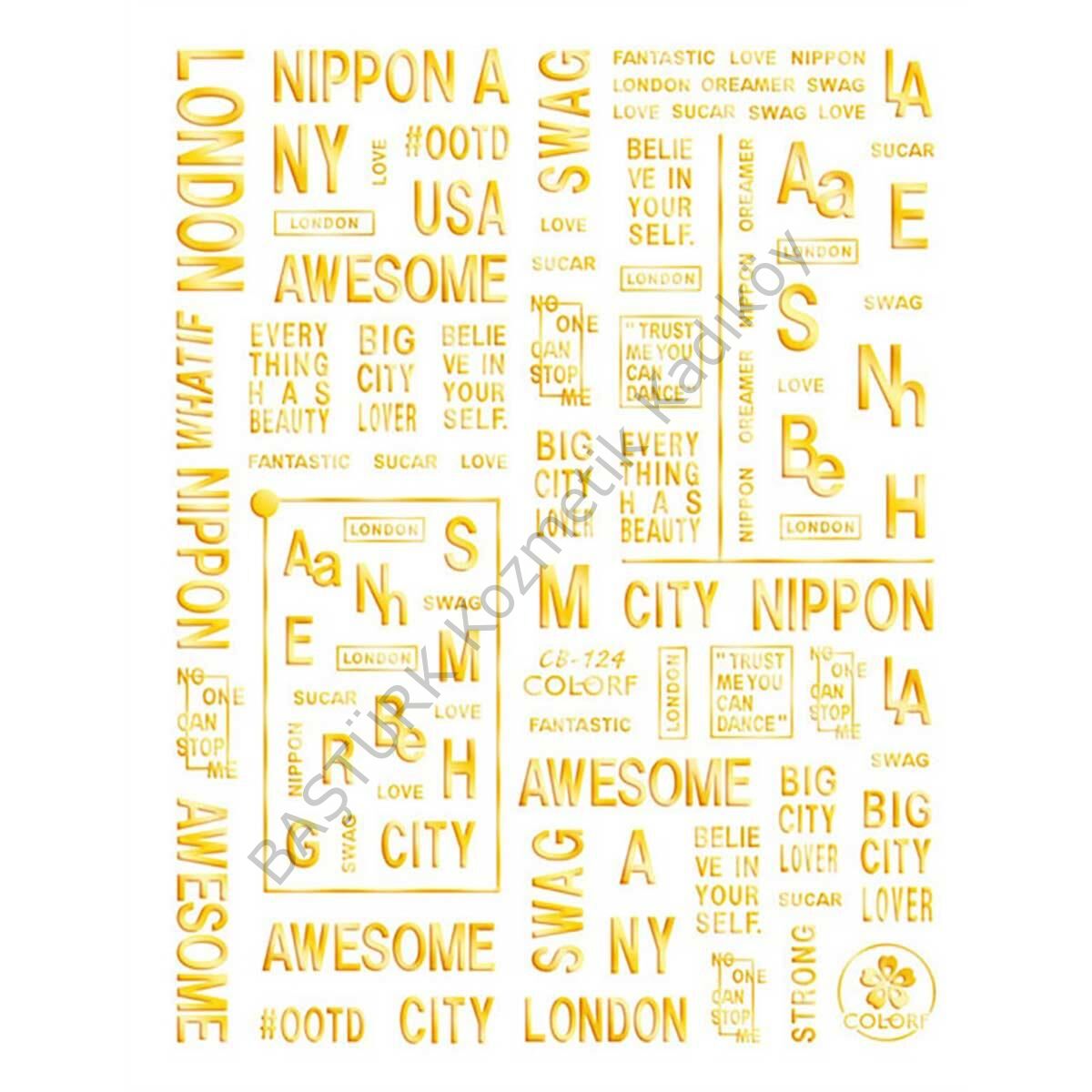 Adanil London NY Şehir Yazılı Sticker DH-045