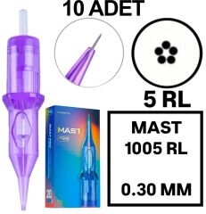 MAST PRO KALICI MAKYAJ VE DÖVME KARTUŞ İĞNE 10 ADET 1005RL 0.30 KALINLIK ROUND LINER
