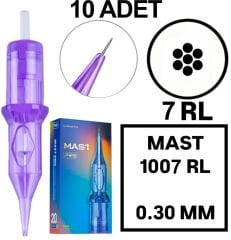 MAST PRO KALICI MAKYAJ VE DÖVME KARTUŞ İĞNE 10 ADET 1007RL 0.30 KALINLIK ROUND LINER