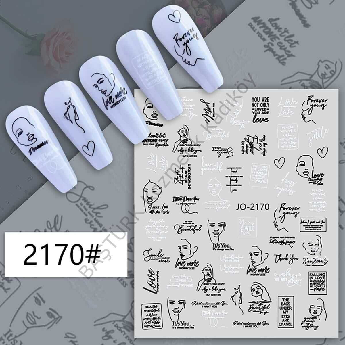 Adanil Kadın Yüz Silüet Yazılı Sticker J0-2170