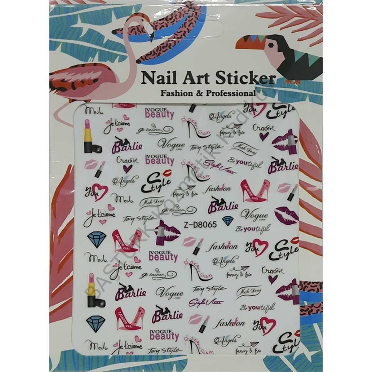 Adanil Elmas Ruj Stiletto Sticker Z-D8065