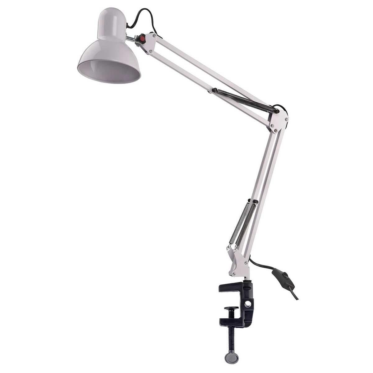 Mengeneli Masa Lambası Beyaz Esnek Ayarlanabilir 360 Derece Dönebilen Güzellik Salonu Lambası